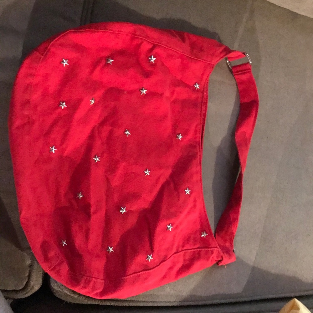Red boho bag with stars
